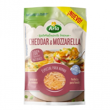 Queso rallado Cheddar & Mozzarella Arla 150 g.