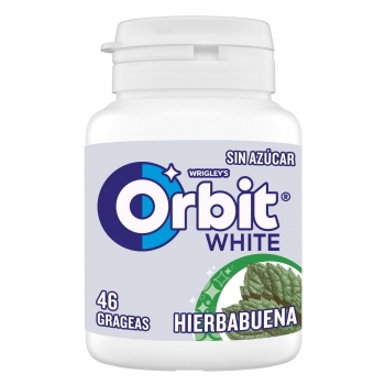 Chicles de hierbabuena Orbit White sin azúcar 64 g.