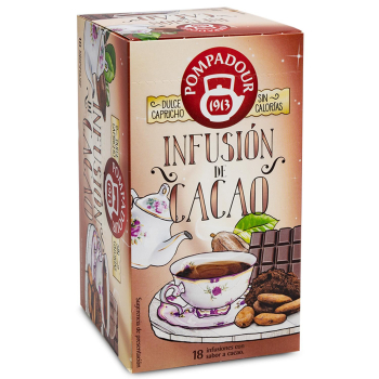 Infusión de cacao en bolsitas Pompadour 18 ud.