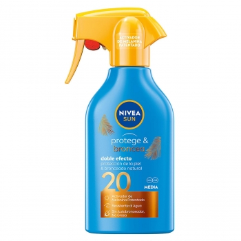 Spray protector solar FP20 Protege & Broncea Nivea Sun 270 ml.