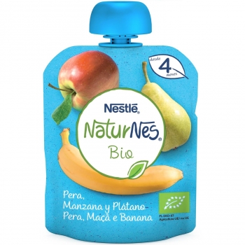 NATURNES BIO BOLSITAS Plátano, manzana y pera 90 g