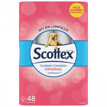 Papel higiénico Scottex 48 rollos.