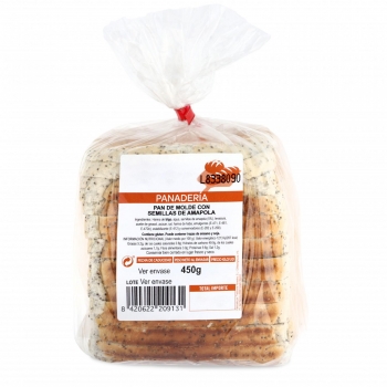 Pan de molde con semillas de amapola rebanado 450 g