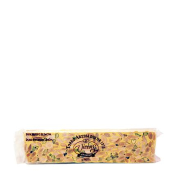 Turrón duro de pistacho y limón Vicens 300 g.