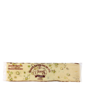 Turrón de yogur y pistachos Vicens 300 g.