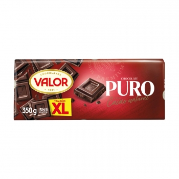 Chocolate puro XL Valor sin gluten 350 g.