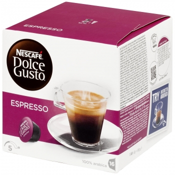 Café espresso en cápsulas Nescafé Dolce Gusto 16 unidades de 6 g.