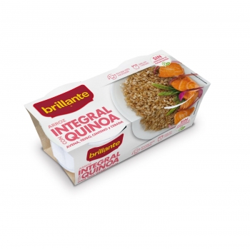 Arroz integral con quinoa para microondas Brillante pack de 2 unidades de 125 g.