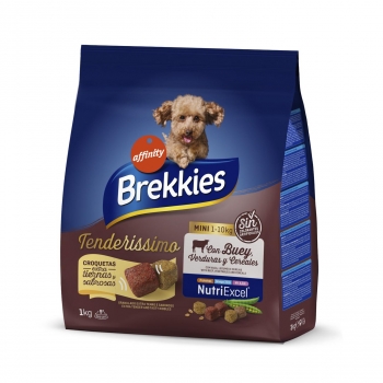 Pienso de buey, verduras y cereales para perros Mini Tenderissimo Brekkies 1 Kg.