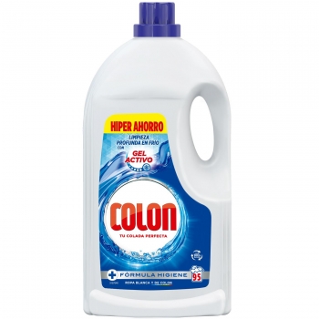 Detergente líquido gel activo Colon 90 lavados.