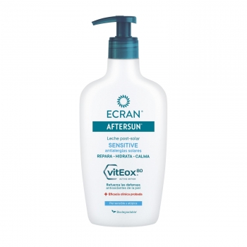 Aftersun leche hidratante reparadora sensitive pieles sensibles y atópicas Ecran Aftersun 300 ml.