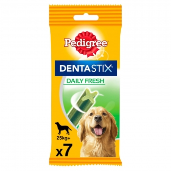 Snacks dental para perros grandes Pedigree Dentastix Fresh pack de 7 unidades de 270 g.