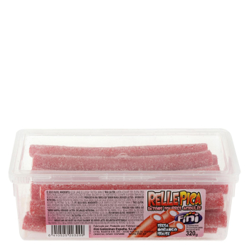 Regaliz de goma sabor fresa y pica pica Fini 320 g.