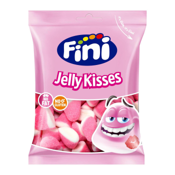 Caramelos de goma fresa jelly kisses Fini sin gluten 90 g.