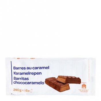 Barritas de chocolate rellenas de caramelo 6 ud.