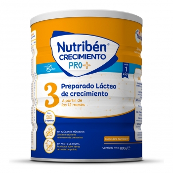 Preparado lácteo infantil de crecimiento desde 12 meses Nutribén Pro+ 800 g.