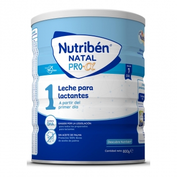 Leche infantil para lactantes desde el primer día Nutriben Natal lata 800 g.