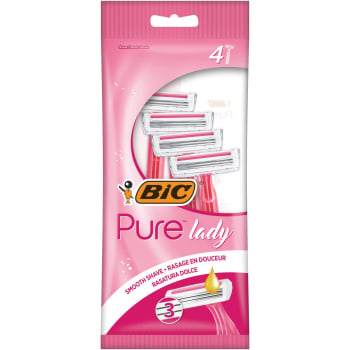 Maquinilla desechable pure 3 lady pink Bic 4 ud.