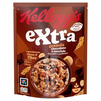 Cereales integrales con chocolate y avellana Extra Kellogg's 375 g.