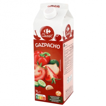 Gazpacho Carrefour sin gluten 1 l.