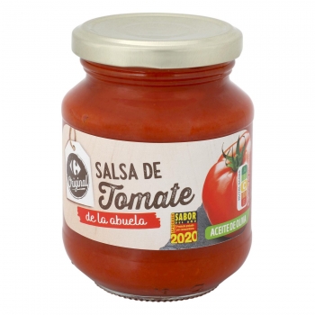 Salsa de tomate De la Abuela Carrefour tarro 300 g.