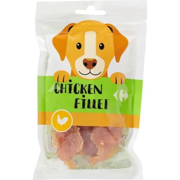 Snack de pollo para perro Carrefour 80 g.