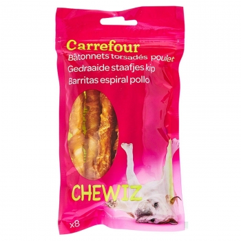 Snacks de pollo para perro Carrefour 8 unidades