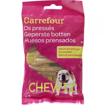 Snacks de buey para perro Carrefour 4 unidades