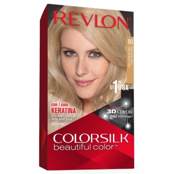 Tinte de cabello permanente sin amoniaco tono 80 rubio claro cenizo Revlon Colorsilk 1 ud.