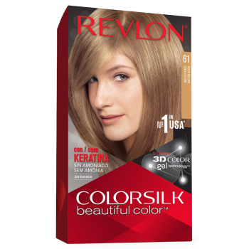 Tinte de cabello permanente sin amoniaco tono 61 rubio oscuro Revlon Colorsilk 1 ud.