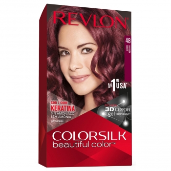 Tinte de cabello permanente sin amoniaco tono 48 borgoña Revlon Colorsilk 1 ud.