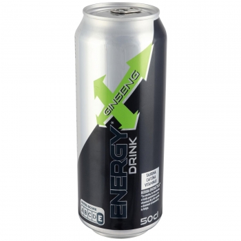 Energy drink ginseng Bebida Energética Carrefour lata 50 cl.