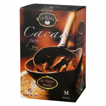 Cacao soluble puro La Plata sin gluten 250 g.