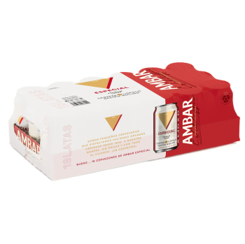 Cerveza Ambar Lager especial pack de 18 latas de 33 cl. 18 x 33 cl