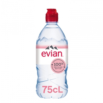 Agua mineral Evian tapón deportivo 75 cl.