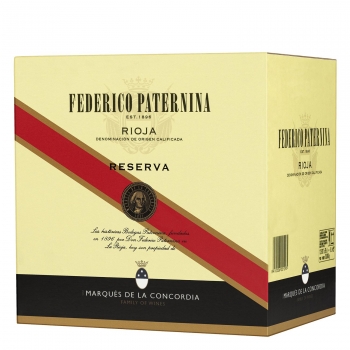 Vino tinto reserva Federico Paternina Marqués de la Concordia D.O. Ca. Rioja pack de 12 botellas de 75 cl.