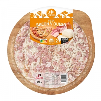 Pizza de bacon y queso Carrefour Classic' 400 g.