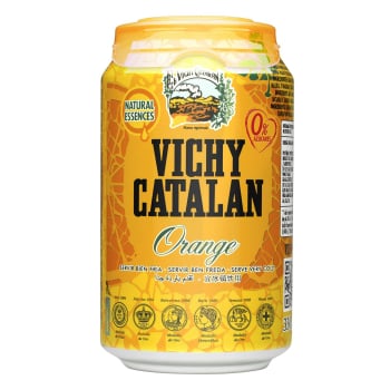 Agua mineral con gas Vichy Catalán natural sabor naranja 33 cl.
