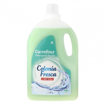 Detergente líquido Colonia Fresca Carrefour 40 lavados.