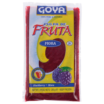 Pulpa de frutas sabor a mora Goya 250 g.