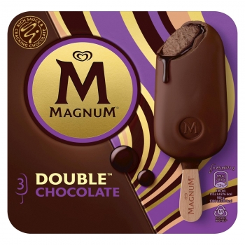 Bombón helado de chocolate Double Magnum 3 ud.