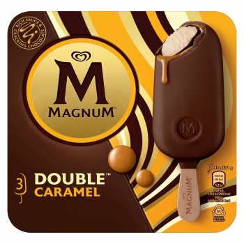 Bombón helado caramelo Double Magnum 3 ud.