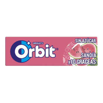 Chicles de sandía sin azúcar Orbit 14 g.