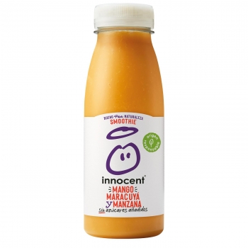 Smoothie de mango y maracuyá Innocent sin azúcares añadidos botella 25 cl.