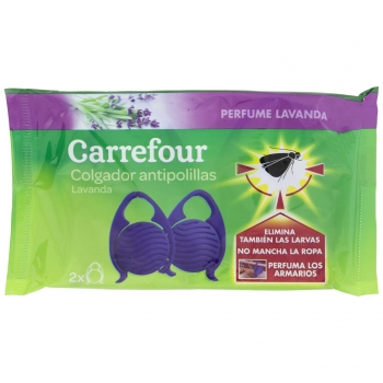 Colgador antipolillas lavanda Carrefour 2 ud.
