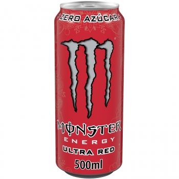 Monster Energy ultra red zero azúcar bebida energética lata 50 cl.