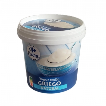 Yogur griego natural Carrefour 1 kg.