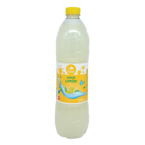 Refresco de limón Carrefour sin gas botella 1,5 l.