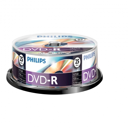 Ciencias Sociales Subtropical esférico Pack de 25 DVD-R Philips 4,7 GB | Las mejores ofertas de Carrefour