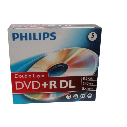 Sotavento Escrutinio Barón Pack de 5 DVD+R Philips 8,5 GB | Las mejores ofertas de Carrefour